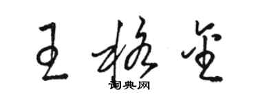 骆恒光王格金草书个性签名怎么写