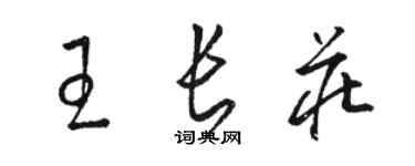 骆恒光王长庄草书个性签名怎么写