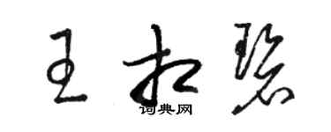 骆恒光王相碧草书个性签名怎么写