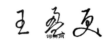 骆恒光王盈更草书个性签名怎么写