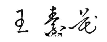 骆恒光王素花草书个性签名怎么写