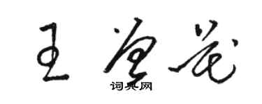 骆恒光王曾花草书个性签名怎么写