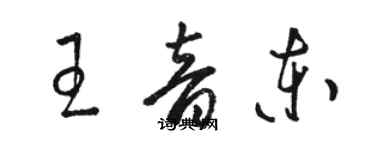 骆恒光王音东草书个性签名怎么写