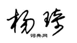 朱锡荣杨琦草书个性签名怎么写