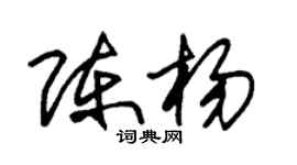 朱锡荣陈杨草书个性签名怎么写