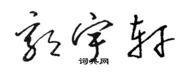 骆恒光郭宇轩草书个性签名怎么写
