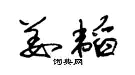 朱锡荣姜韬草书个性签名怎么写