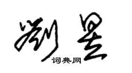 朱锡荣刘昱草书个性签名怎么写