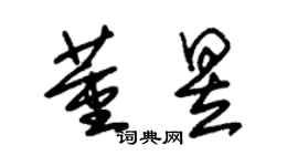 朱锡荣董昱草书个性签名怎么写