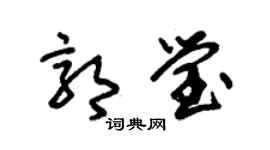 朱锡荣郭莹草书个性签名怎么写