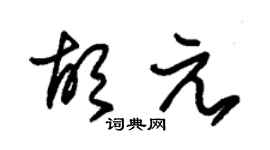 朱锡荣胡元草书个性签名怎么写