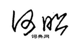 朱锡荣何昭草书个性签名怎么写