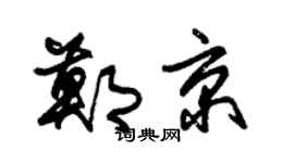 朱锡荣郑京草书个性签名怎么写