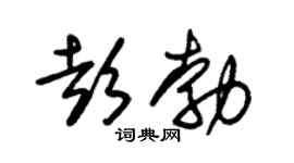 朱锡荣彭勃草书个性签名怎么写