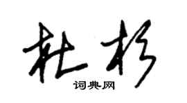 朱锡荣杜杉草书个性签名怎么写