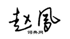 朱锡荣赵凤草书个性签名怎么写