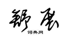 朱锡荣舒展草书个性签名怎么写