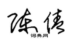 朱锡荣陈倩草书个性签名怎么写