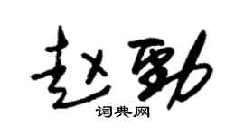 朱锡荣赵劲草书个性签名怎么写