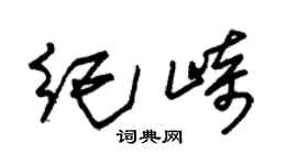 朱锡荣纪崎草书个性签名怎么写