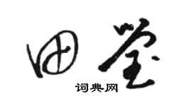 骆恒光田莹草书个性签名怎么写