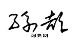 朱锡荣孙颉草书个性签名怎么写