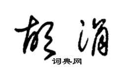 朱锡荣胡涓草书个性签名怎么写