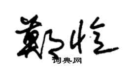 朱锡荣郑忆草书个性签名怎么写