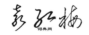 骆恒光袁红梅草书个性签名怎么写
