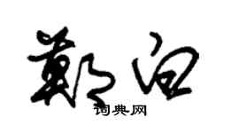 朱锡荣郑白草书个性签名怎么写