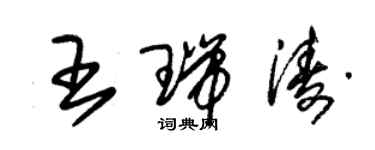 朱锡荣王瑞涛草书个性签名怎么写