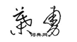 骆恒光叶勇草书个性签名怎么写