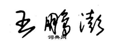 朱锡荣王鹏澎草书个性签名怎么写