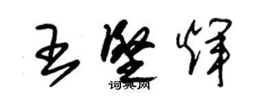 朱锡荣王坚辉草书个性签名怎么写