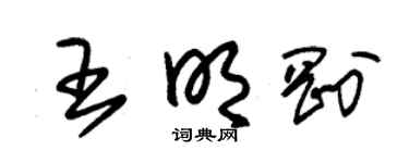 朱锡荣王明刚草书个性签名怎么写