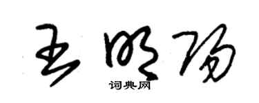 朱锡荣王明阳草书个性签名怎么写