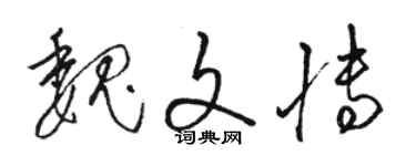 骆恒光魏文博草书个性签名怎么写
