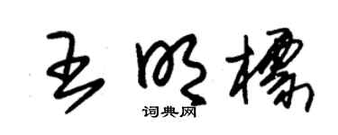 朱锡荣王明标草书个性签名怎么写
