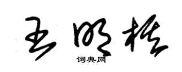 朱锡荣王明棋草书个性签名怎么写