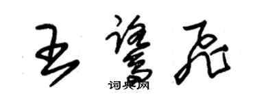 朱锡荣王鹭飞草书个性签名怎么写