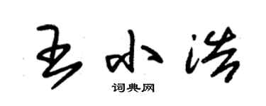 朱锡荣王小浩草书个性签名怎么写