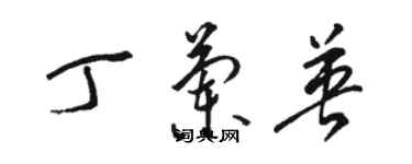 骆恒光丁兰英草书个性签名怎么写