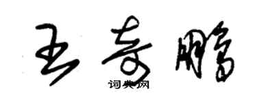 朱锡荣王奇鹏草书个性签名怎么写