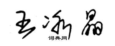朱锡荣王冰晶草书个性签名怎么写
