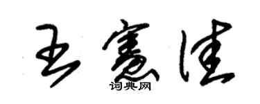 朱锡荣王宪佳草书个性签名怎么写