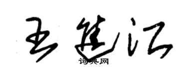 朱锡荣王进江草书个性签名怎么写