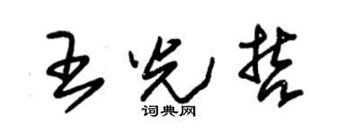 朱锡荣王光哲草书个性签名怎么写