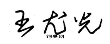 朱锡荣王尤光草书个性签名怎么写