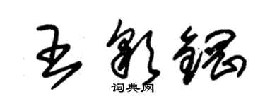 朱锡荣王彩钢草书个性签名怎么写
