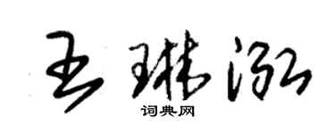 朱锡荣王琳泓草书个性签名怎么写